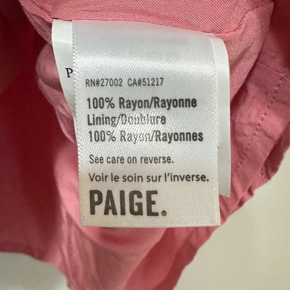 Paige Rosalee Ruffle Sleeve Mini Dress Women L Pink Tiered Cottage Casual Summer - Picture 11 of 15